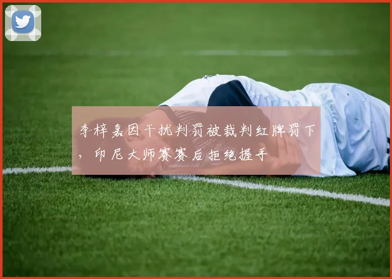 李梓嘉因干扰判罚被裁判红牌罚下，印尼大师赛赛后拒绝握手